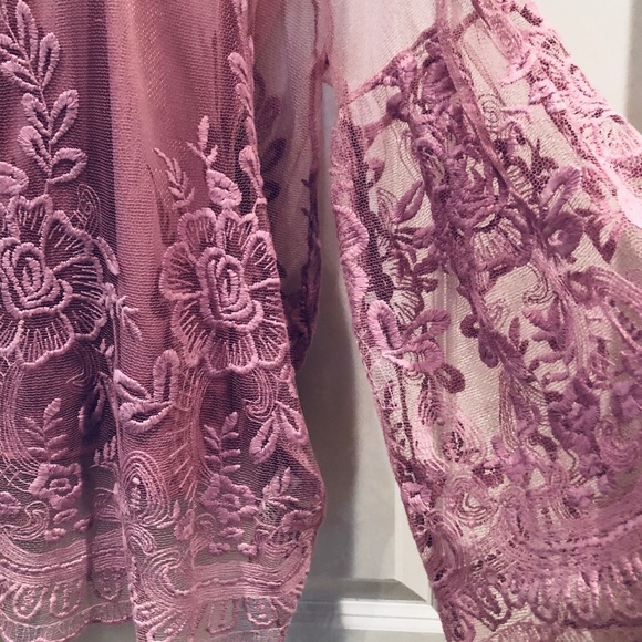 Marc Bouwer Bell Sleeve Embroidery Sheer Top - Picture 4 of 10